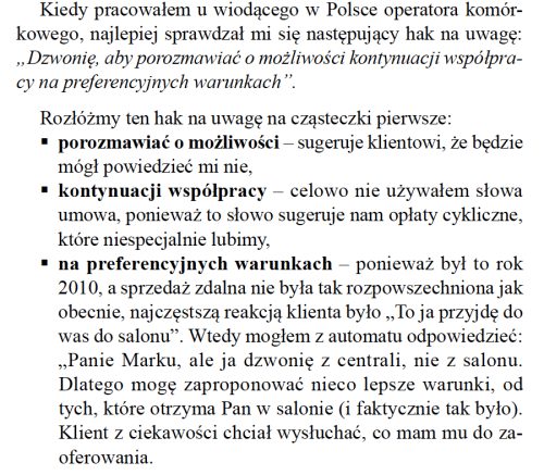 książka o sprzedaży przez telefon